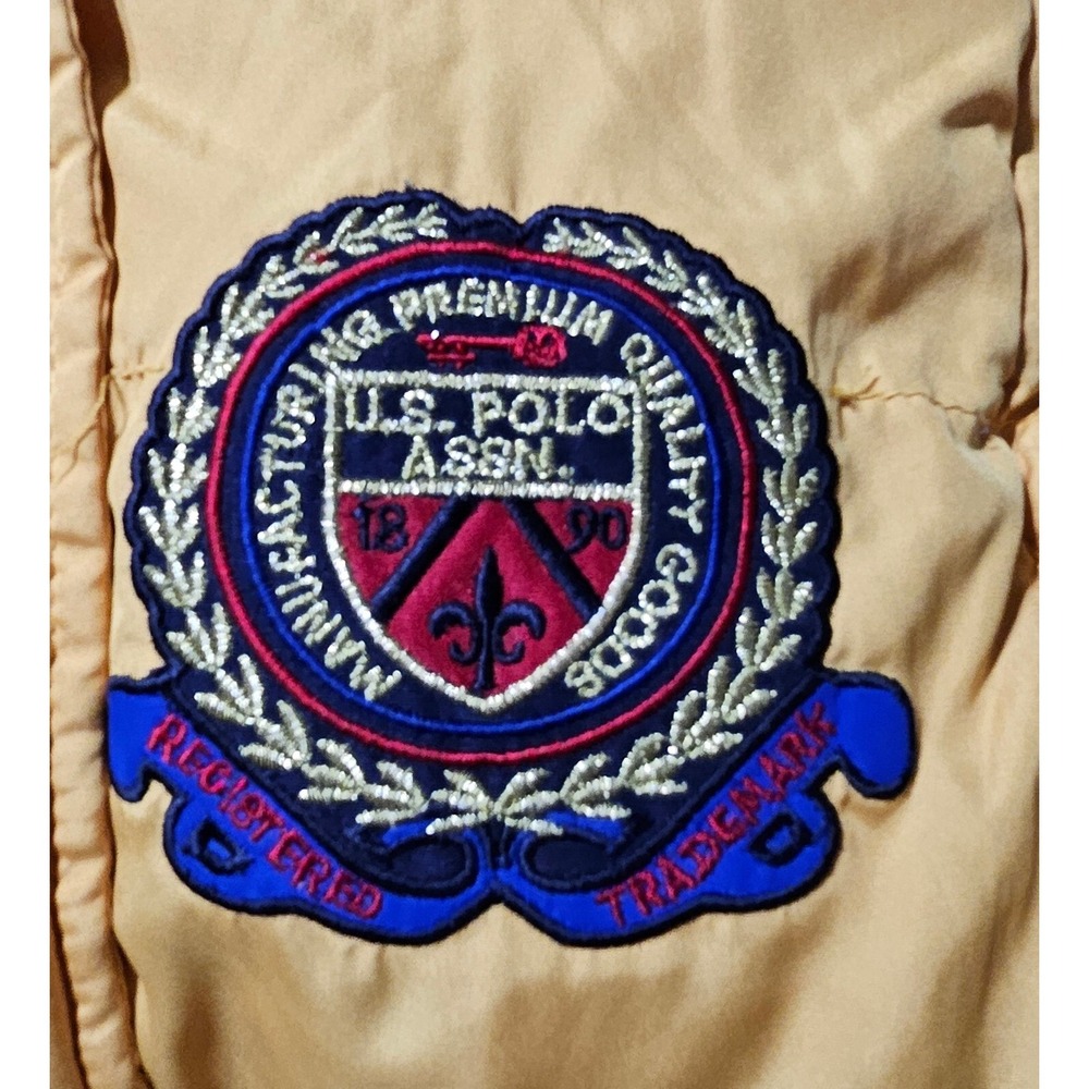 US Polo Assn Puffer Vest Snap Zip Front High Neck Embroidered Logo Womens Size S - Picture 7 of 11